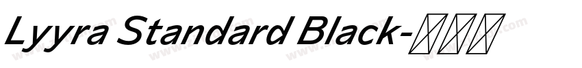 Lyyra Standard Black字体转换 Lyyra Standard Black字体转换